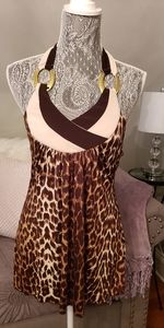 Leopard Halter Top